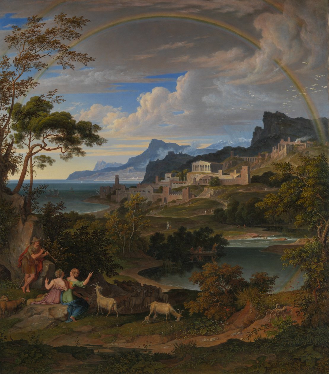 Heroiskt landskap med regnbåge, 1824. av Joseph Anton Koch
