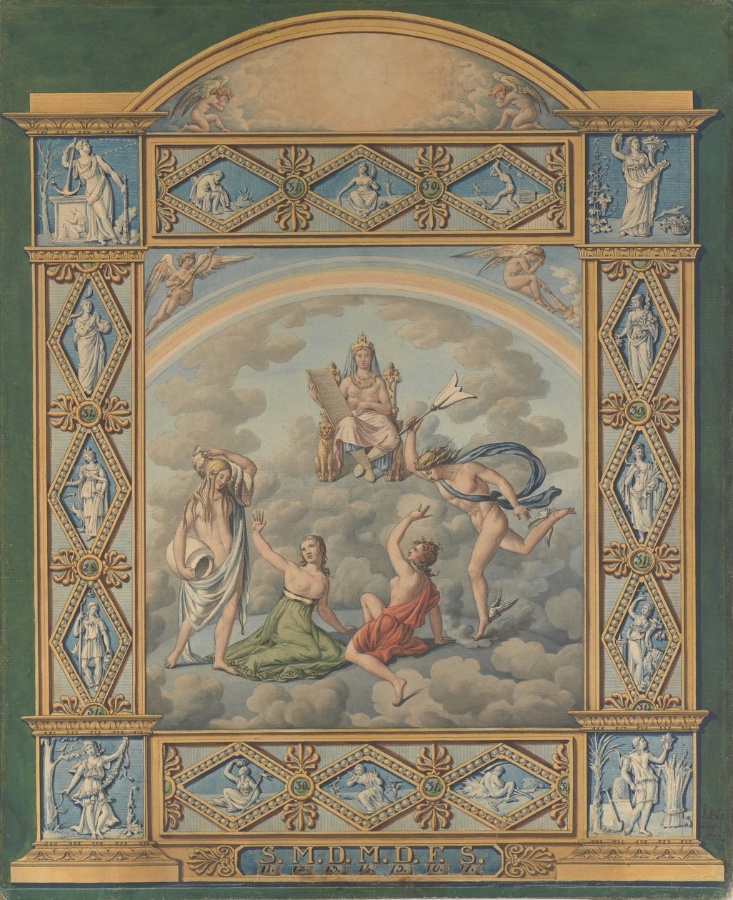 Veckokalender, 1822. av Joseph Anton Koch