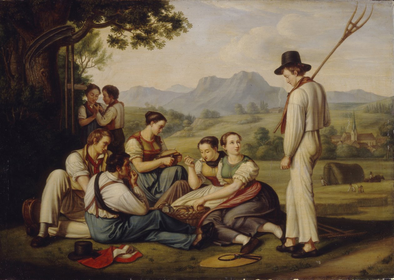 Gräsklippare i vila, 1819 av Joseph Anton Rhomberg