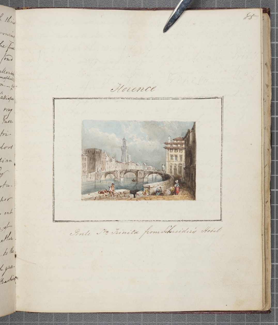Florence, inklistrad i Thomas Moodys Journal of a tour through Schweiz and Italy, 1822 (wc på papper) av Joseph Axe Sleap