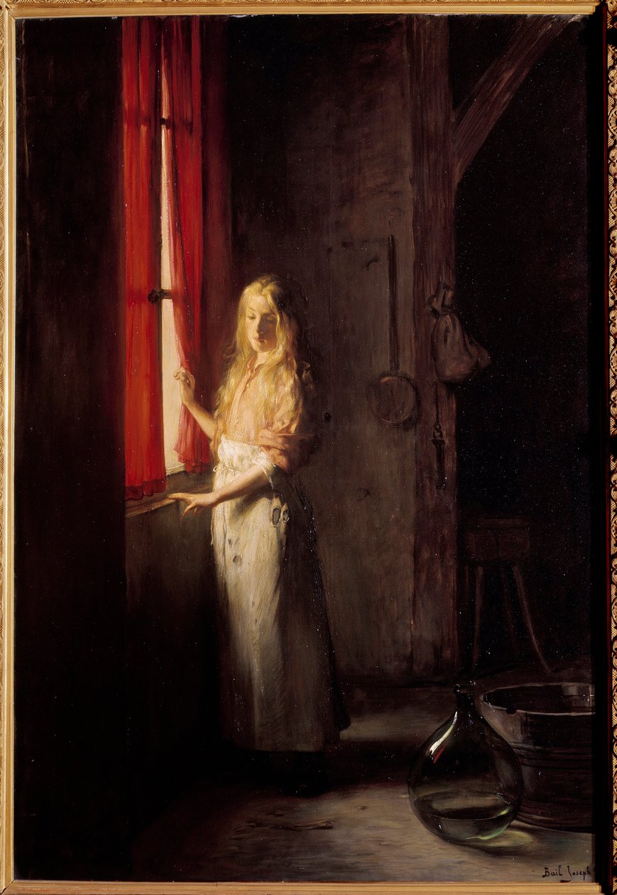 Askungen Illustration för berättelsen om Charles Perrault. Målning av Joseph Bail (1862-1921) 1800-talets Paris, dekorativ konst - Askungens illustration till berättelsen om Charles Perrault. Målning av Joseph Bail (1862-1921) av Joseph Bail