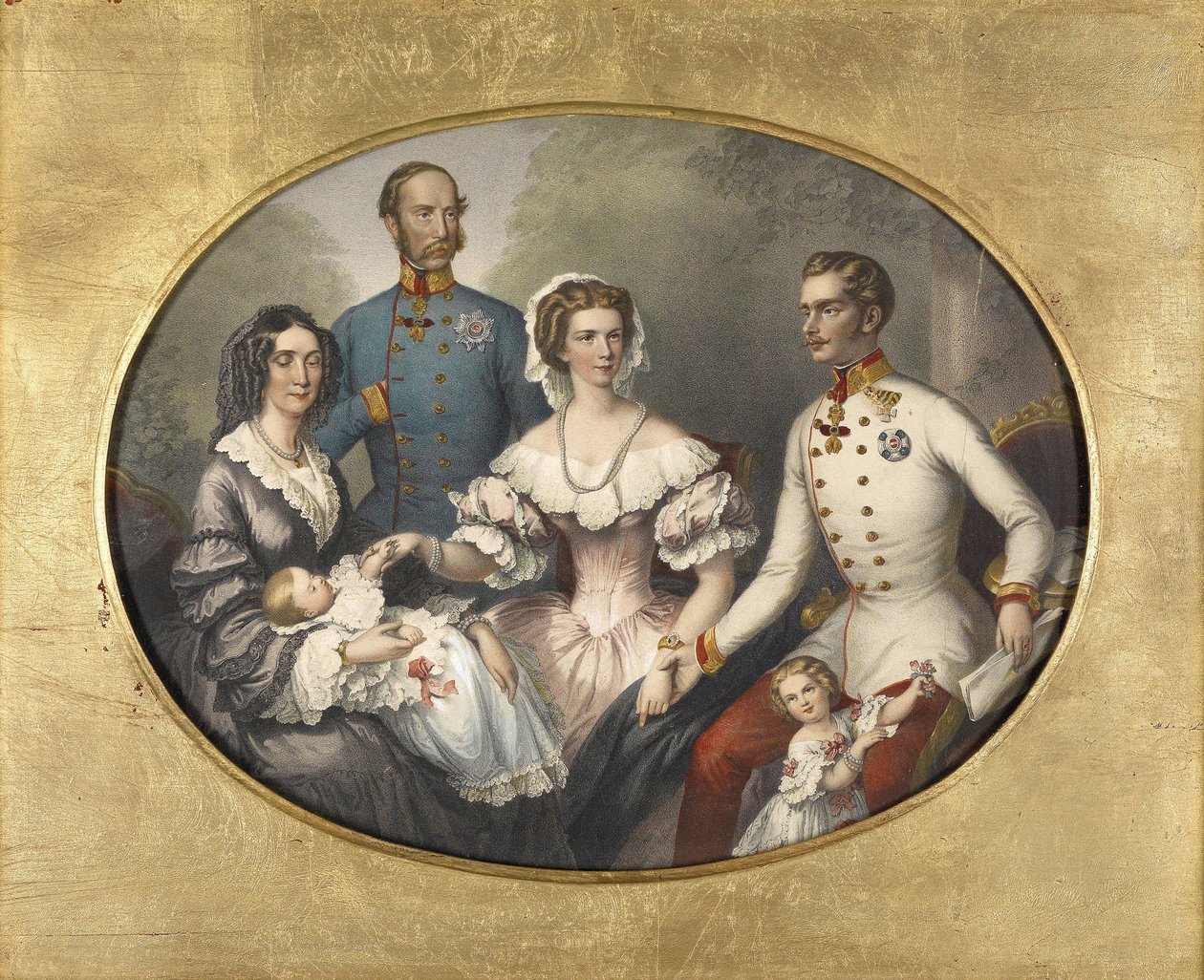 Kejsarfamiljen i Österrike, 1856 av Joseph Bayer