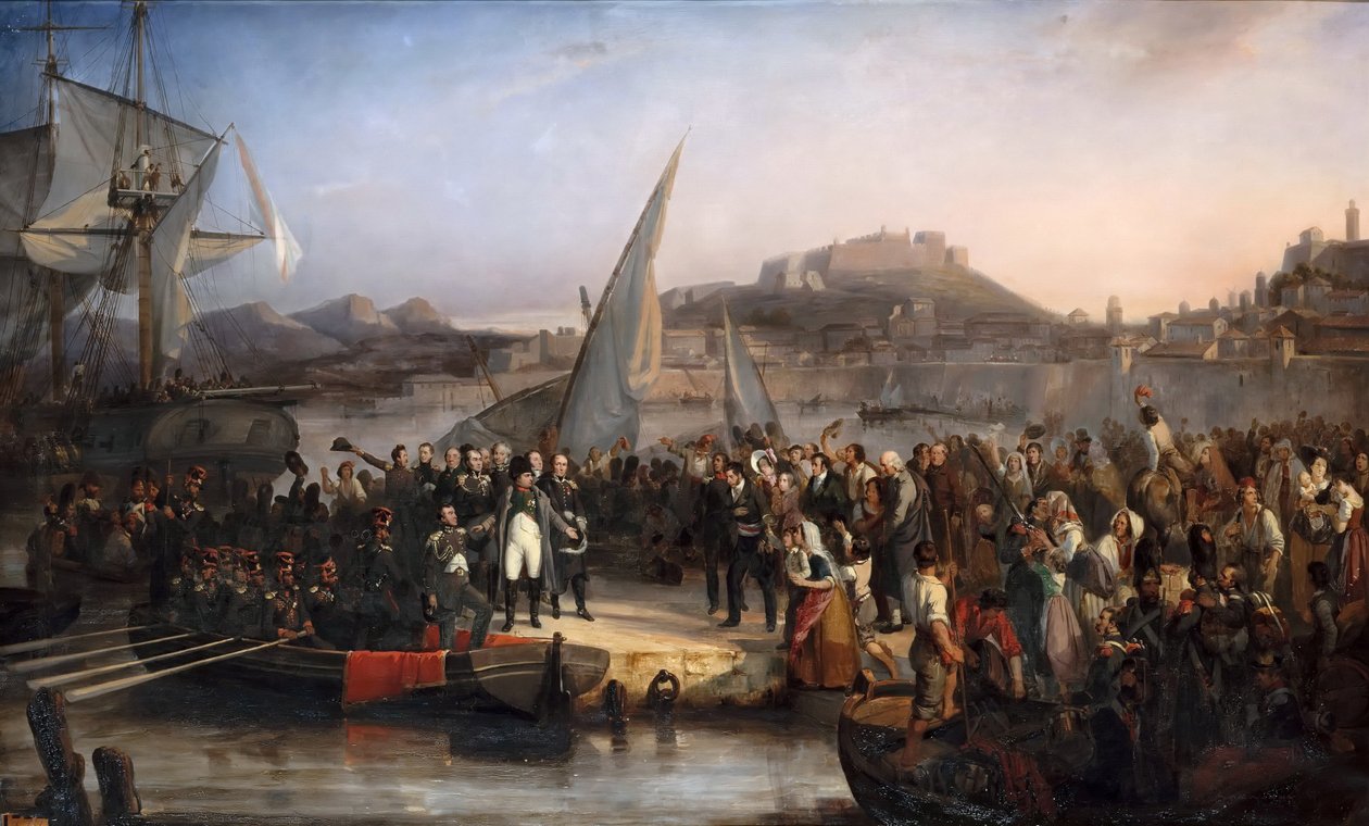 Napoleon lämnade ön Elba den 26 februari 1815 av Joseph Beaume