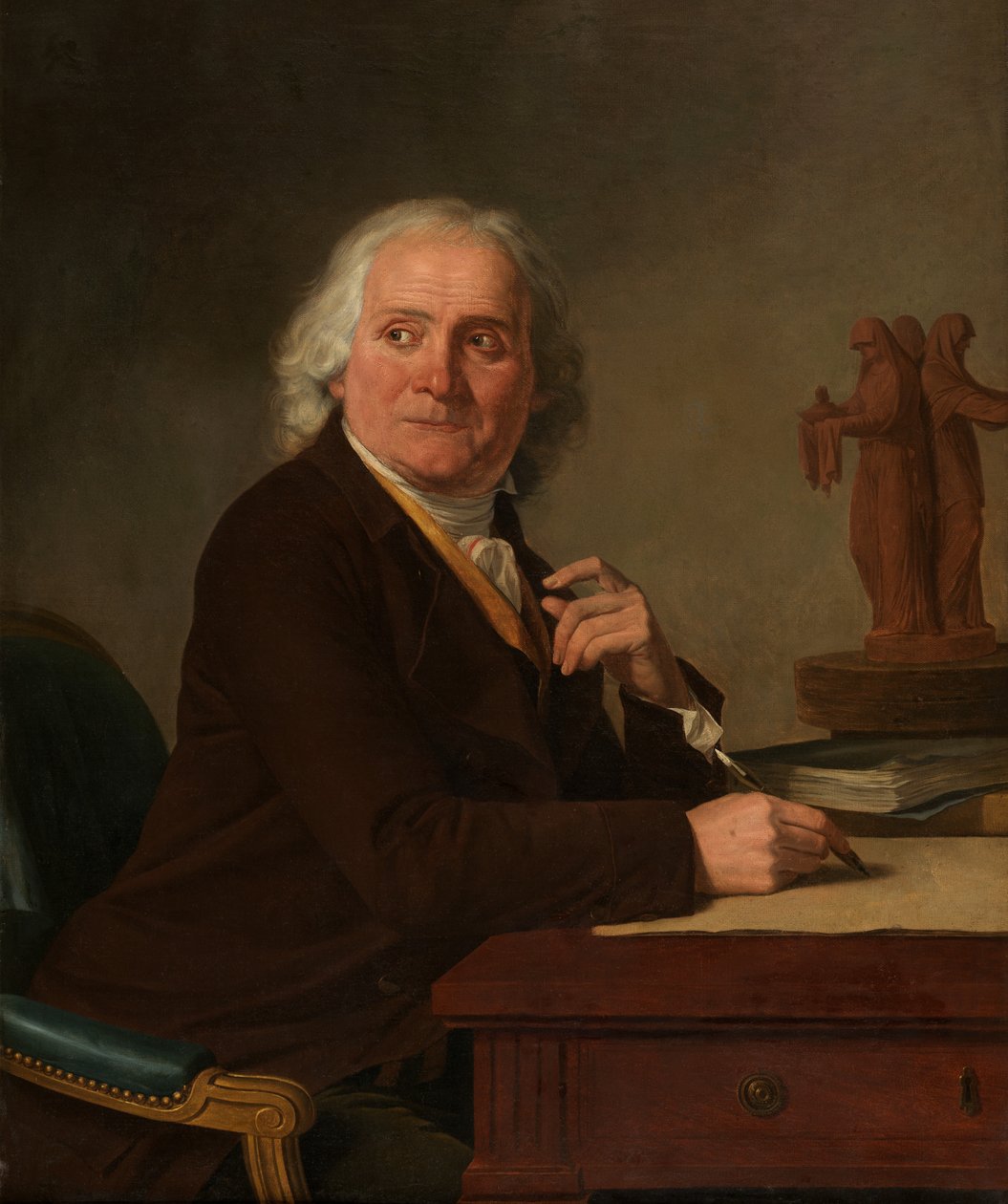 Porträtt av Jean Durameau (olja på duk) av Joseph Benoît Suvée