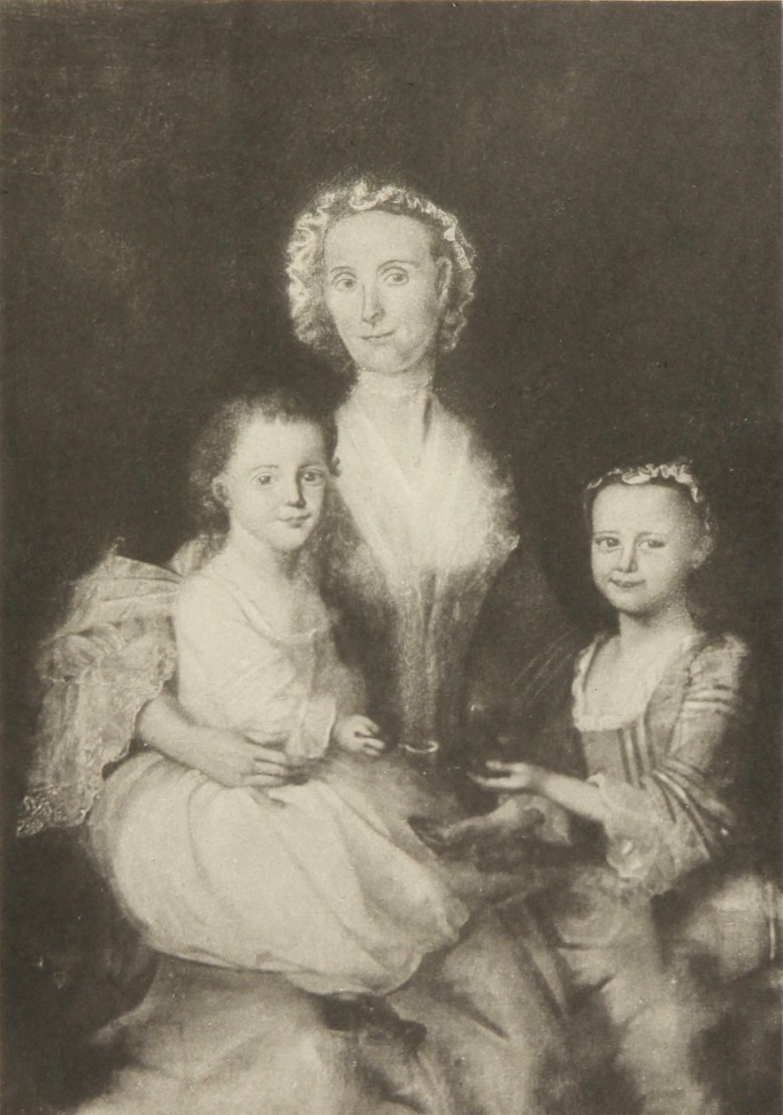 Anne Butterfield Tucker och hennes barn Elizabeth och Nathaniel av Joseph Blackburn