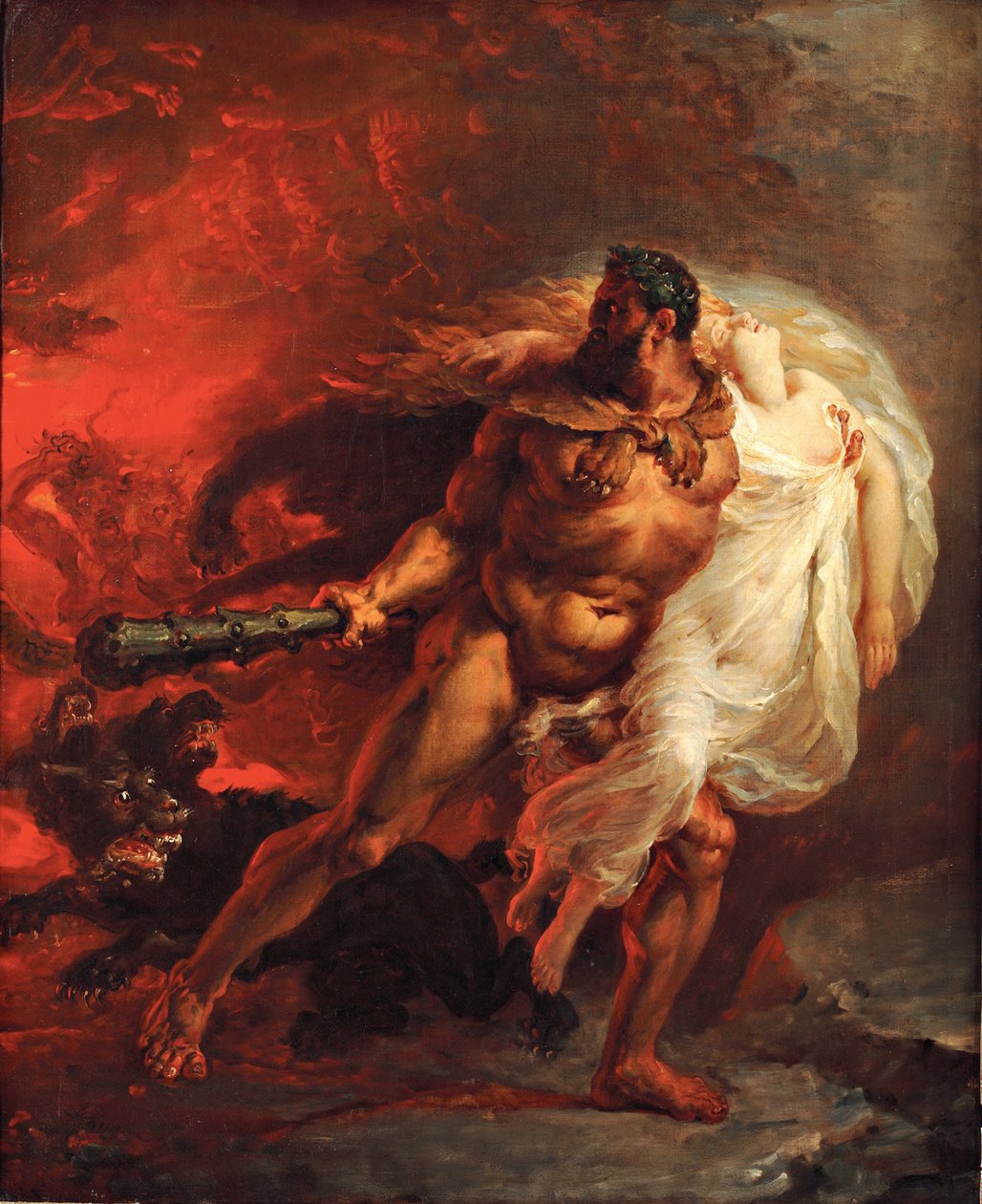 Hercules river Alceste bort från helvetet, ca 1806. av Joseph Boniface Franque