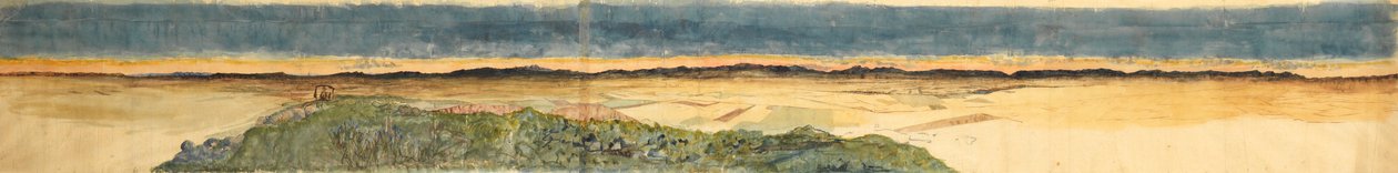 Skiss över effekterna av total solförmörkelse som sett i norra Spanien, 1860 av Joseph Bonomi