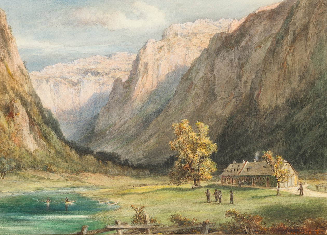 Jaktstuga i Brunn/Wildalpen av Joseph Brunner