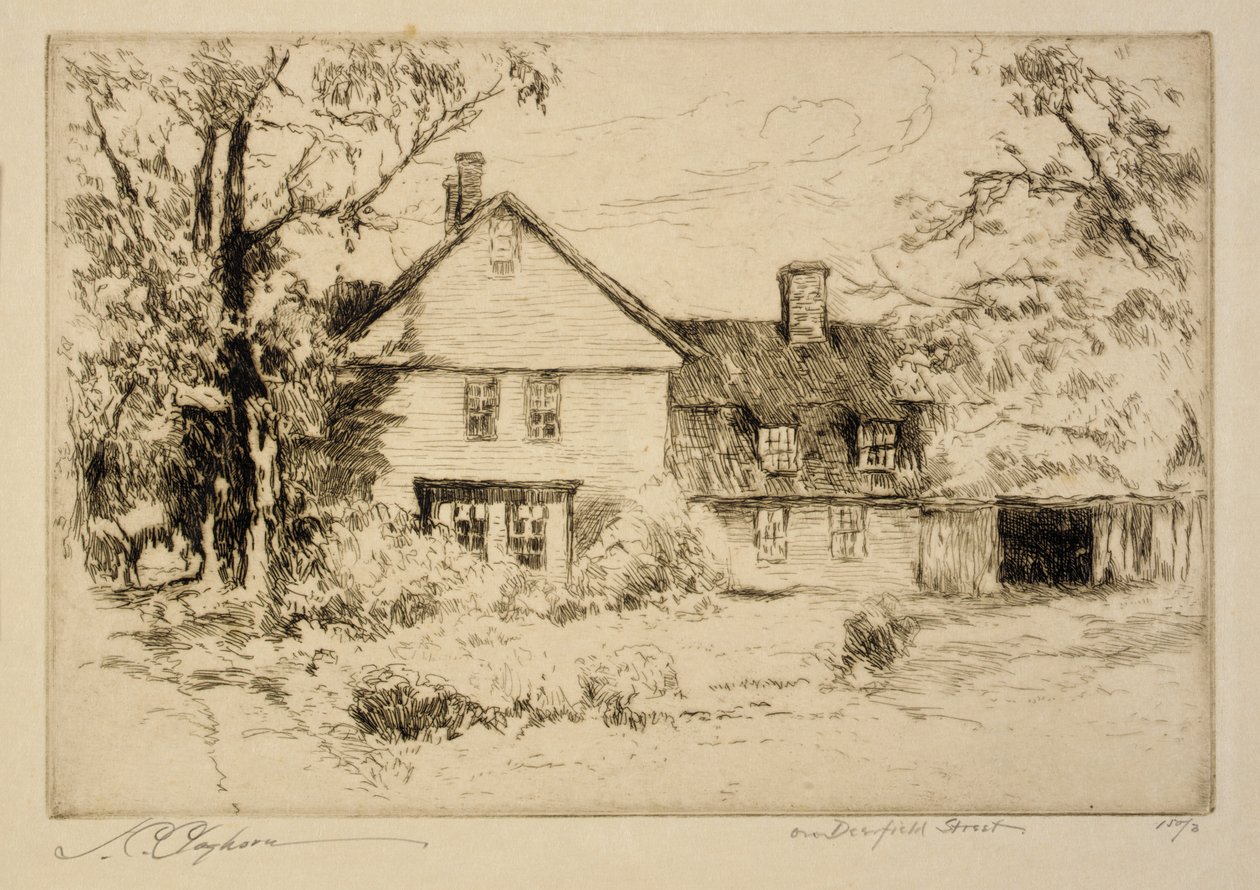 På Deerfield Street (Gamla huset på Deerfield) av Joseph C. Claghorn