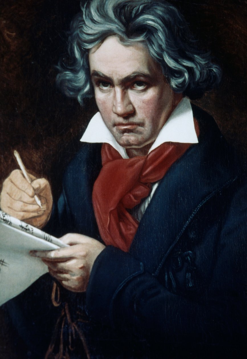 Ludwig van Beethoven (1770-1827), Siamani fatupese ma ta piano, ata na tusia e Joseph Karl Stielerswed av Joseph Carl Stieler