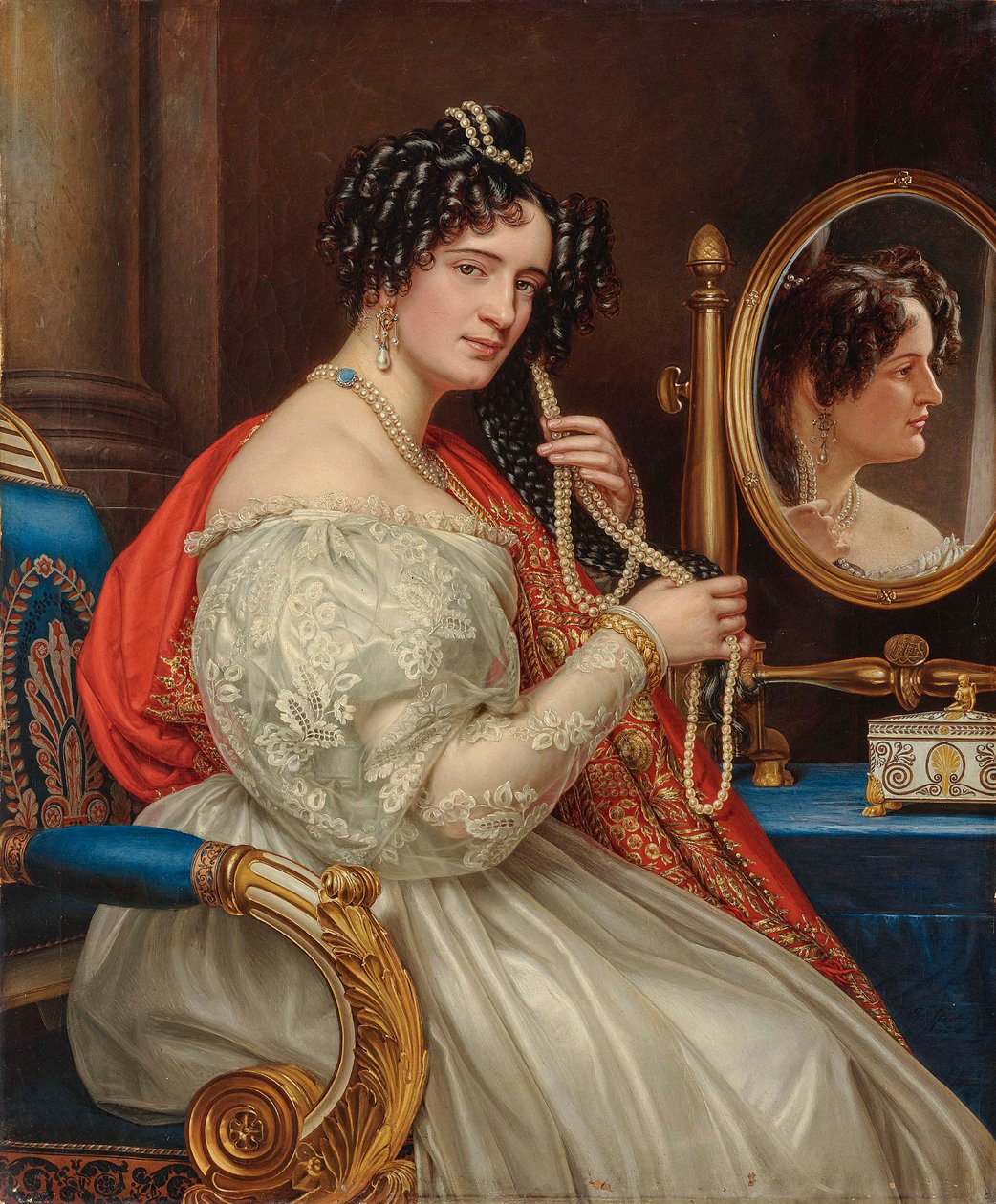Porträtt av grevinnan Sofia Kisseleff 1801-1875, född Potocka, 1834. av Joseph Carl Stieler