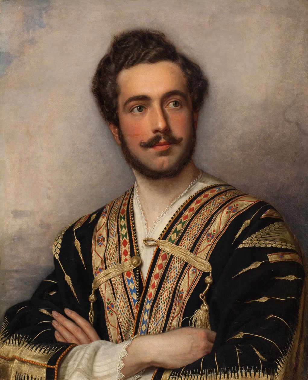 Porträtt av prins Grigorij Grigorjevitj Gagarin 1810-1893, 1837-1839. av Joseph Carl Stieler