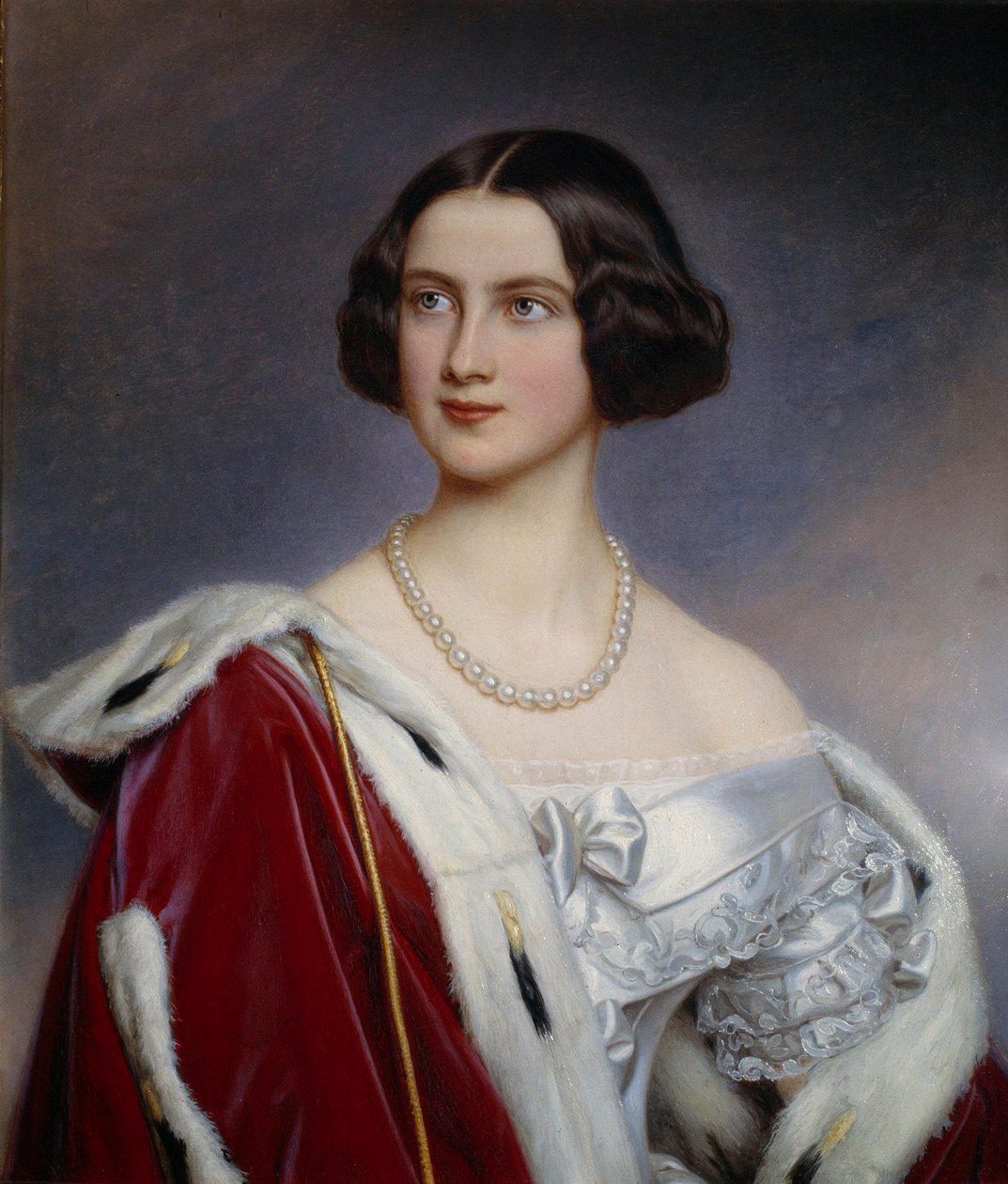 Porträtt av prinsessan Maria av Preussen (1825-1889) Målning av Joseph Karl Stieler (1781-1858) (ec.all.) 1800-talets München. Chateau De Nymphenburg av Joseph Carl Stieler