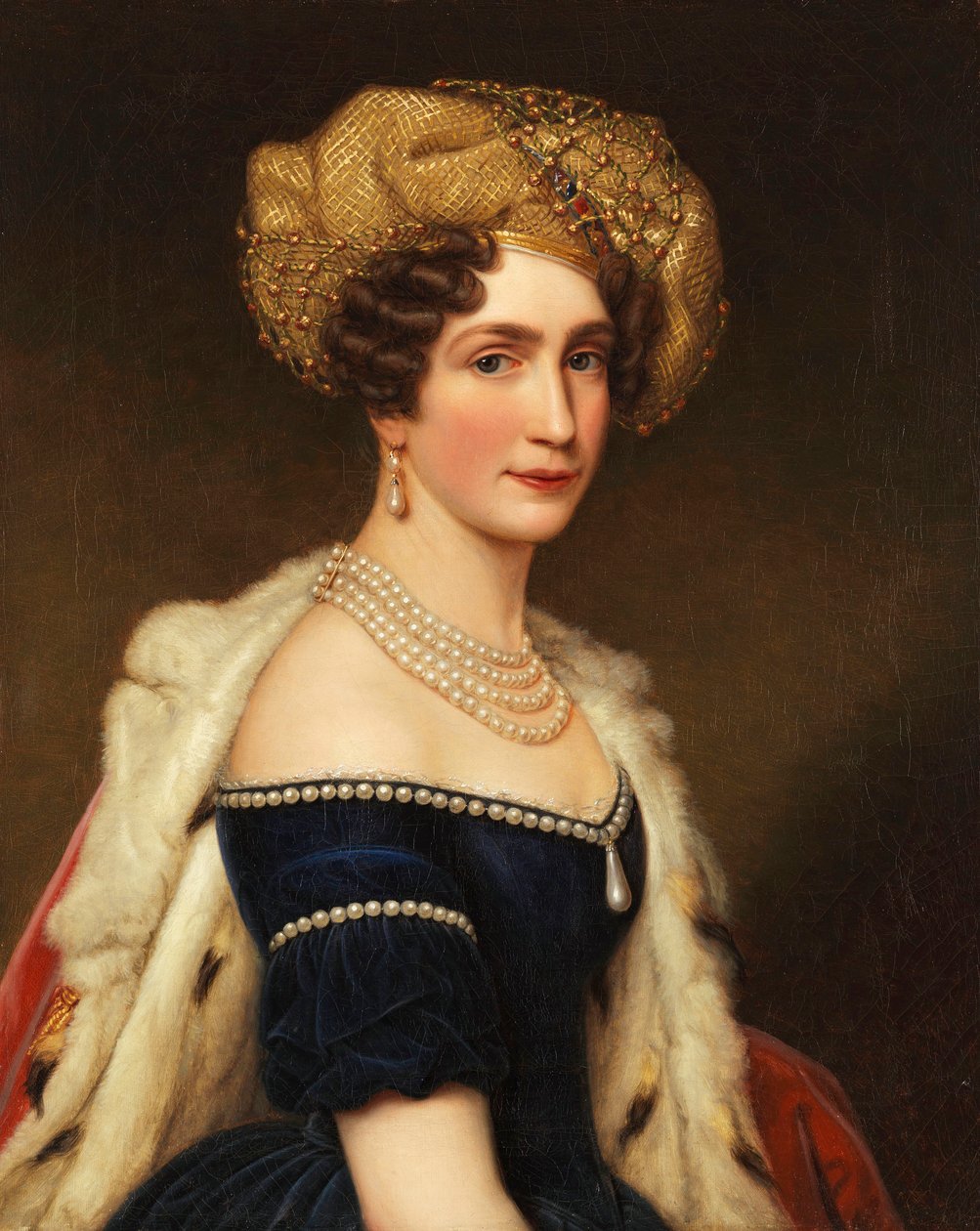 Prinsessan Augusta av Bayern 1788-1851, hertiginna av Leuchtenberg, ca 1825. av Joseph Carl Stieler