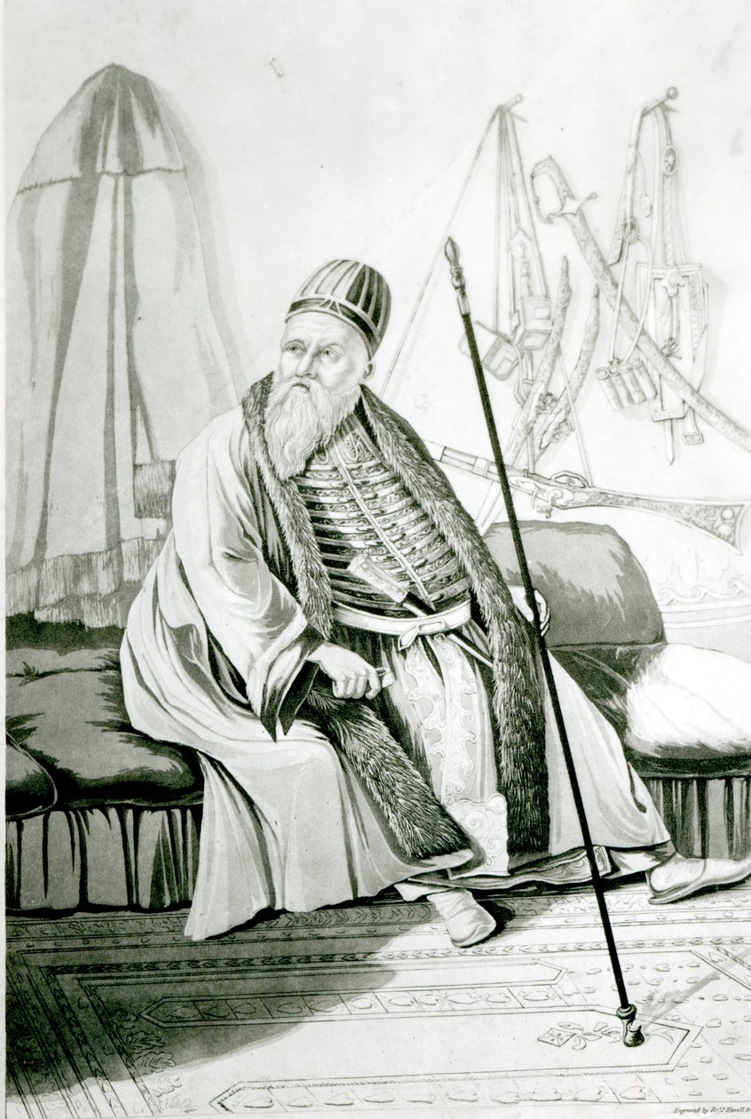 Porträtt av Ali Pasha av Yannina, graverad av Robert Havell, 1822 av Joseph Cartwright