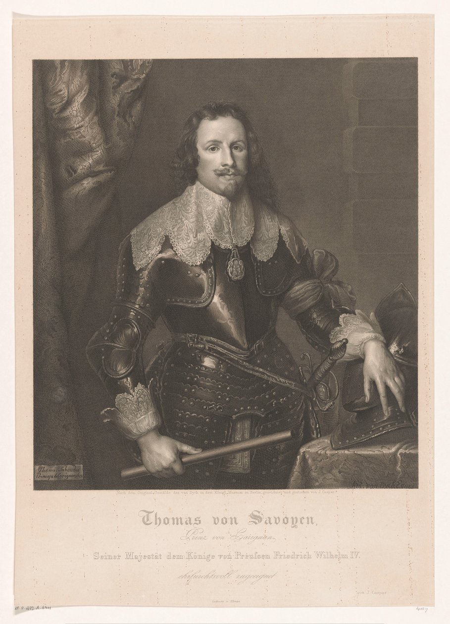Porträtt av Francesco Tommaso van Savoye, prins van Carignano av Joseph Caspar