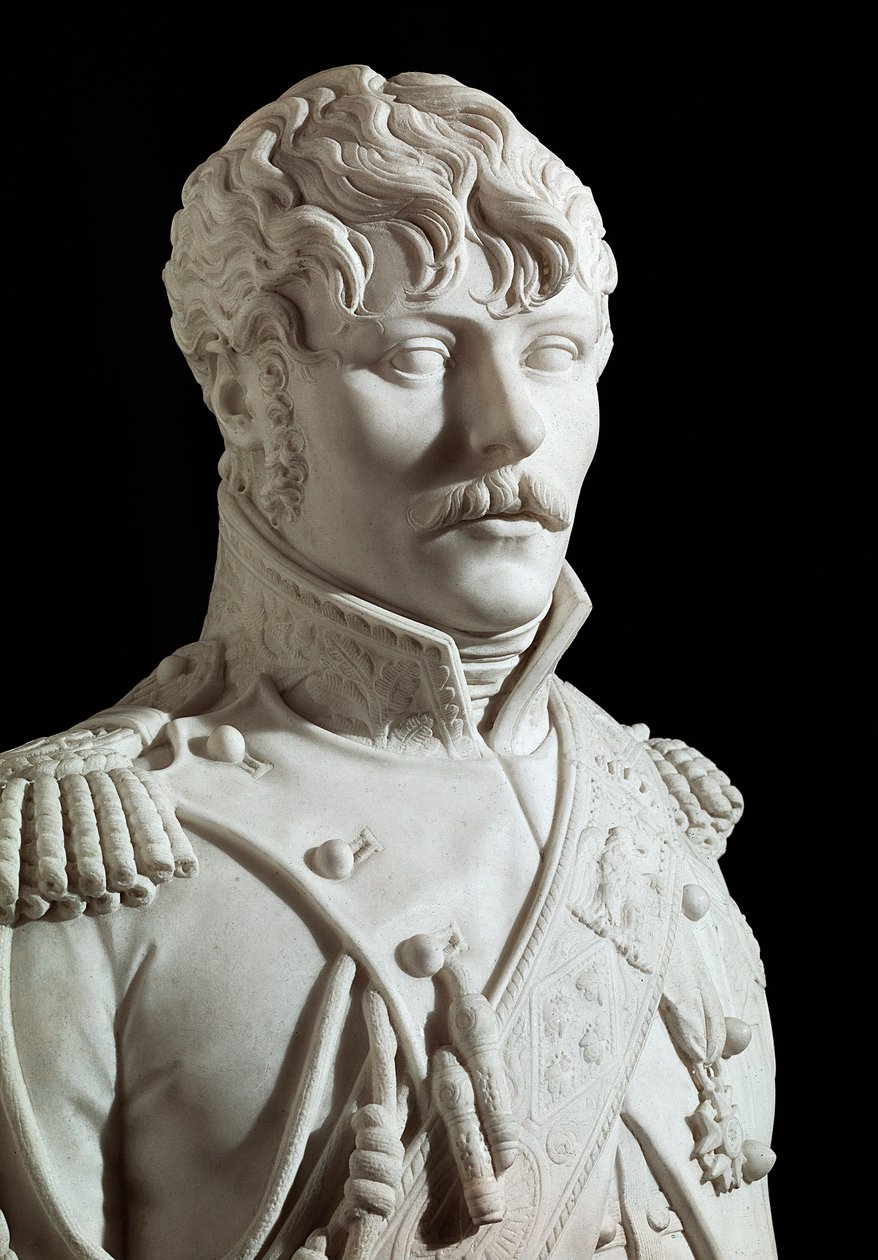 Eugene Rose de Beauharnais kallad prins Eugen för vice kung av Italien sedan hertig av Leuchtenberg (1781-1824), adoptivson till Napoleon I Marmorskulptur av Joseph Chinard (1756-1813) 1806 Versailles, slottsmuseum av Joseph Chinard