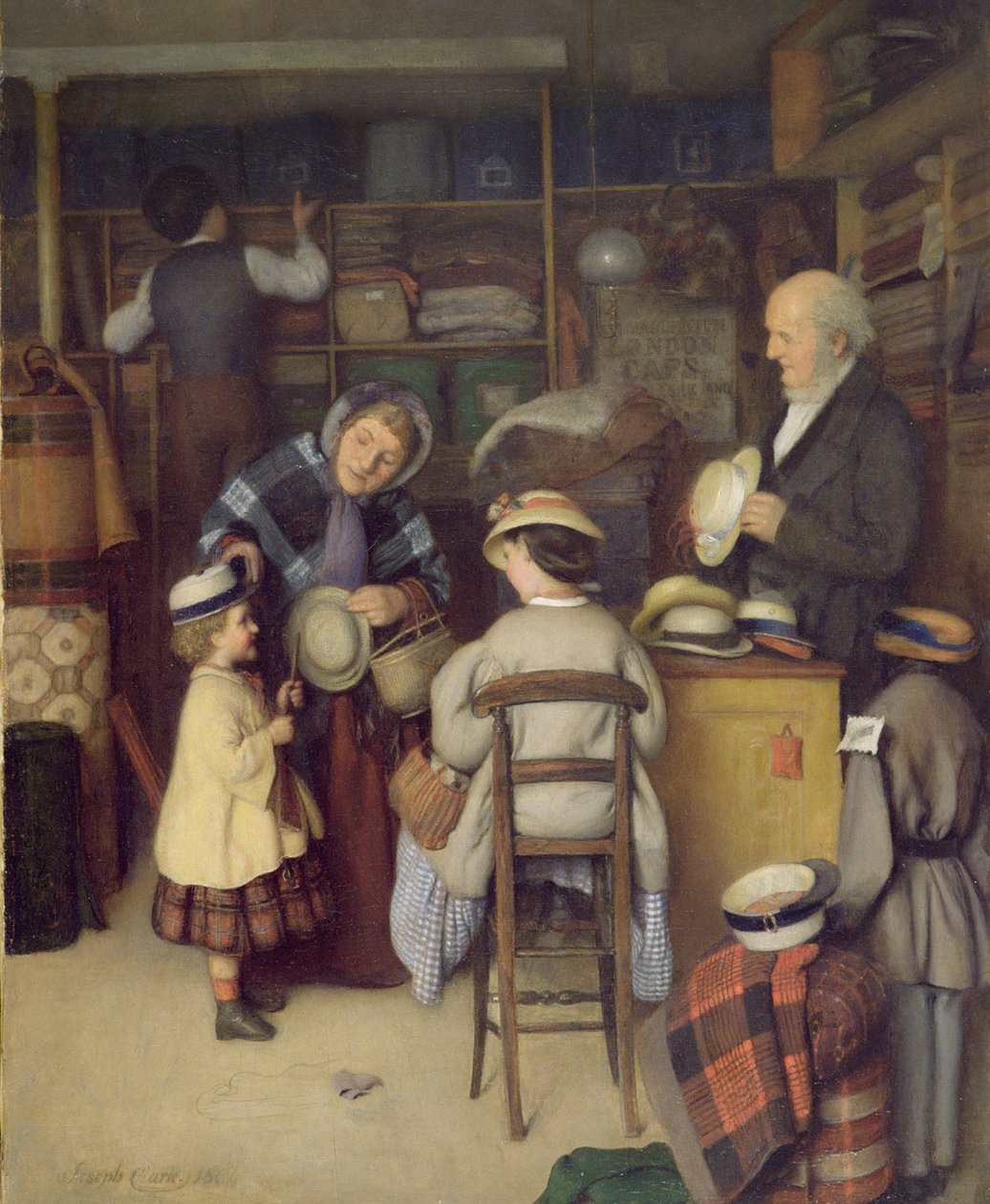 Köpa en ny hatt, 1880 av Joseph Clark