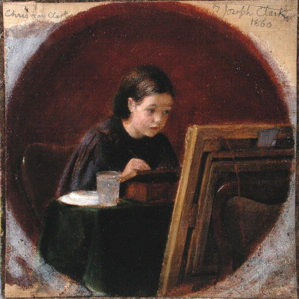 Porträtt av Christina Mary Clark, ca 1860 (olja på duk) av Joseph Clark