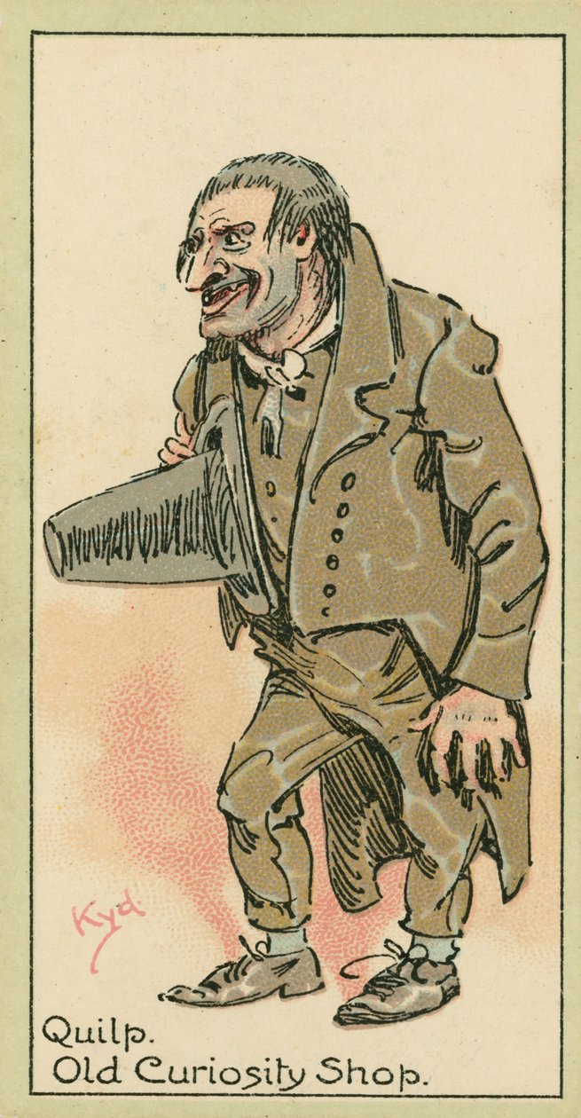 Quilp, Old Curiosity Shop (färglitografi) av Joseph Clayton (1856-1937) (after) Clarke