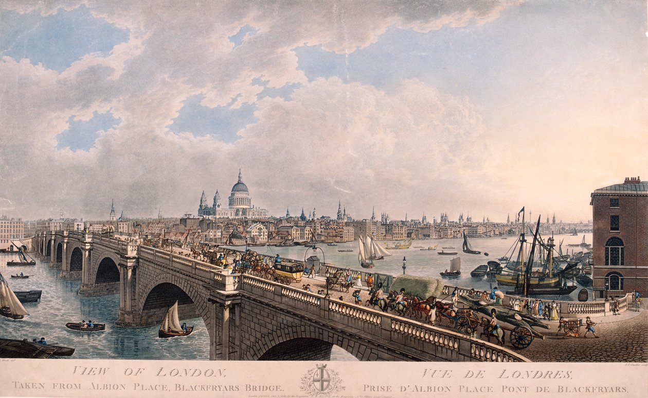 City of London från söder, 1802 av Joseph Constantine Stadler