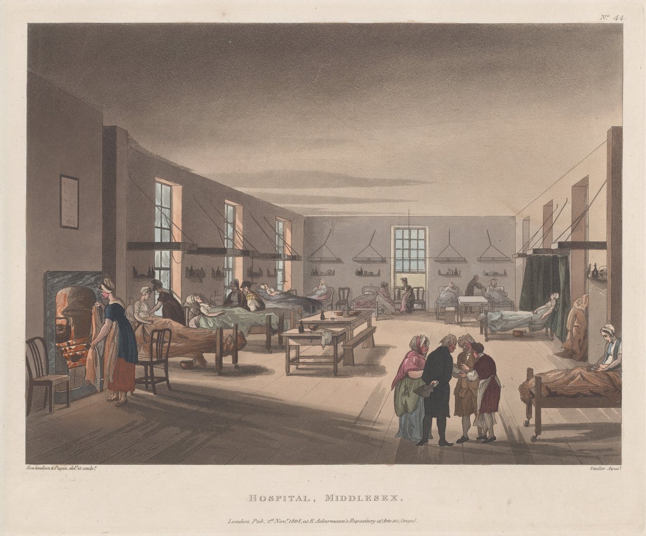 Hospital, Middlesex, 1 april 1809., 1 april 1809. av Joseph Constantine Stadler
