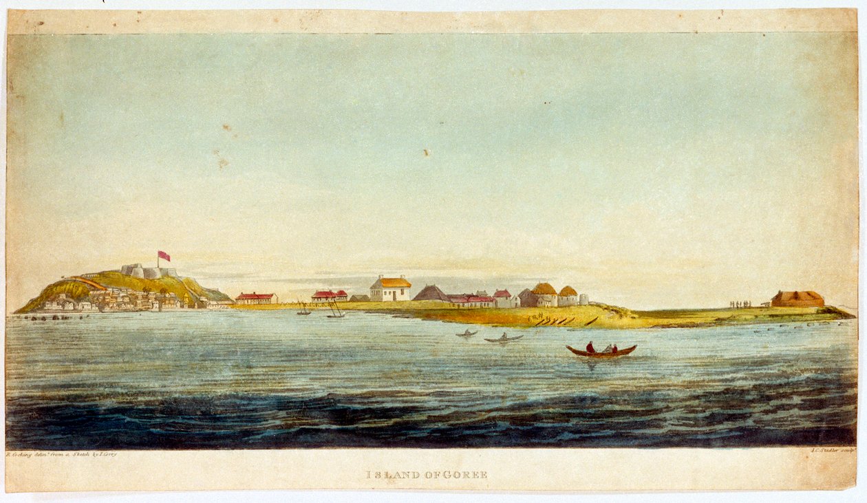 Ön Goree (färgad akvatint) av Joseph Constantine Stadler