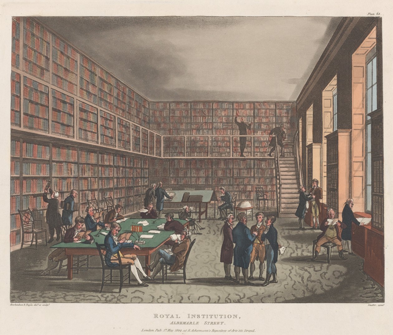 Royal Institution, Albemarle Street, 1 maj 1809., 1 maj 1809. av Joseph Constantine Stadler