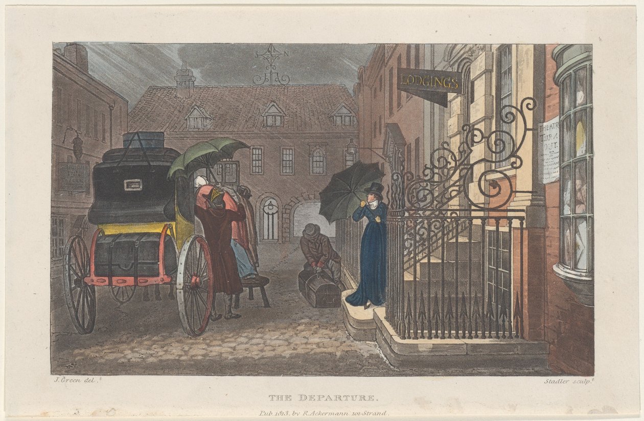 The Departure, from Poetical Sketches of Scarborough, 1813., 1813 av Joseph Constantine Stadler