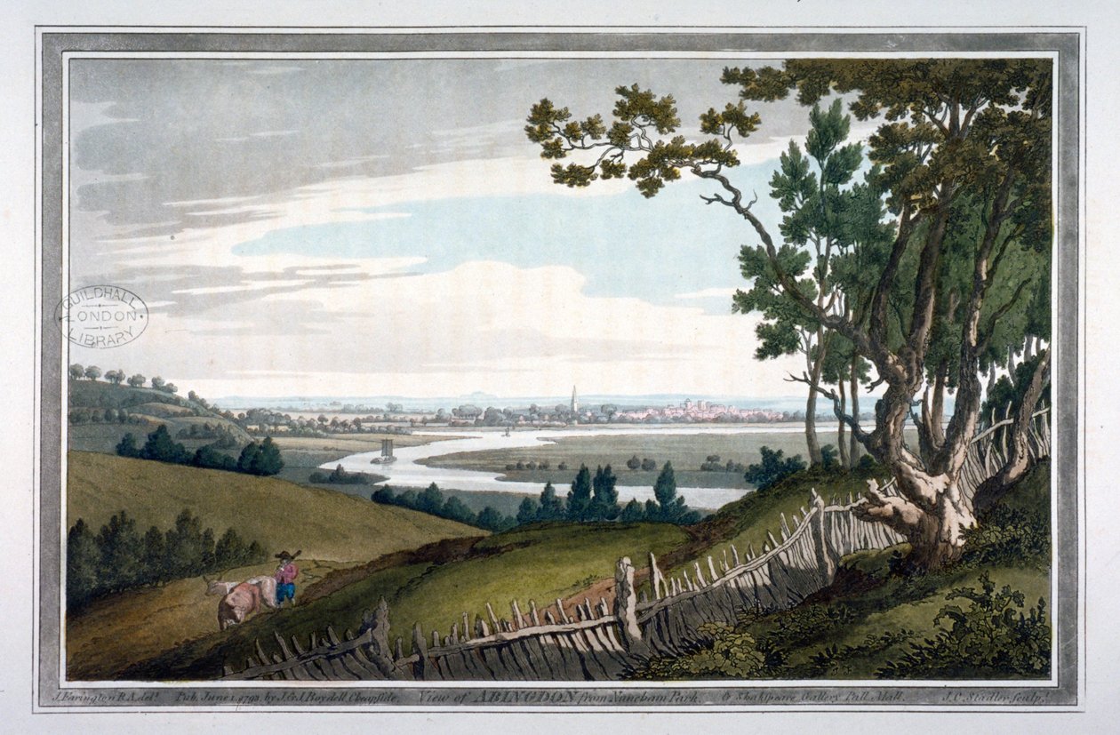 Utsikt över Abingdon från Nuneham Park, Berkshire, 1793 av Joseph Constantine Stadler