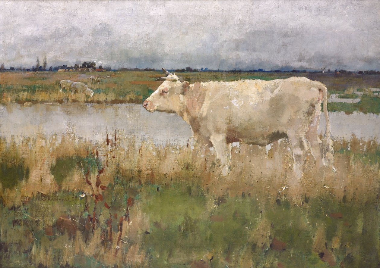 A Lincolnshire Pasture, ca 1882-3 (olja på duk) av Joseph Crawhall