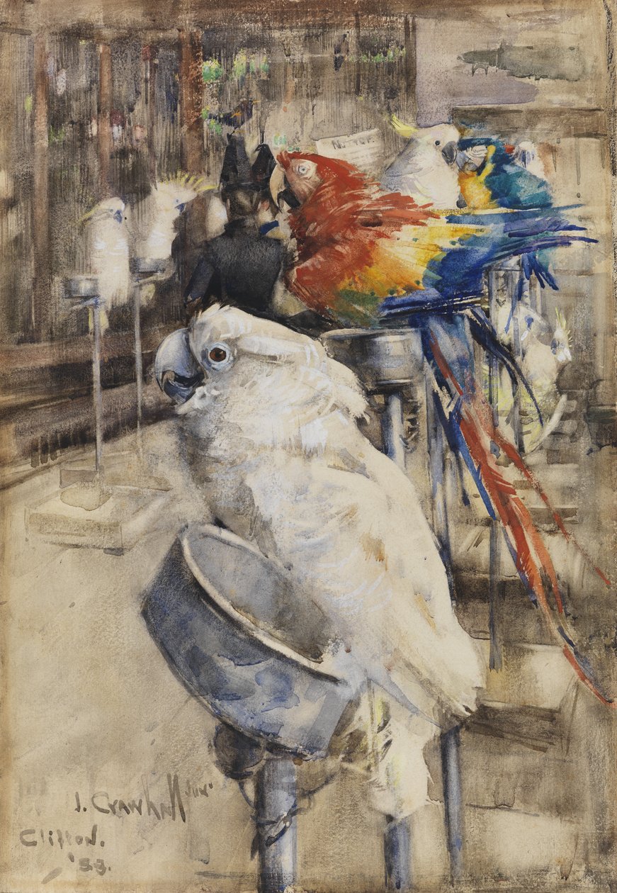 Aviary, Clifton av Joseph Crawhall