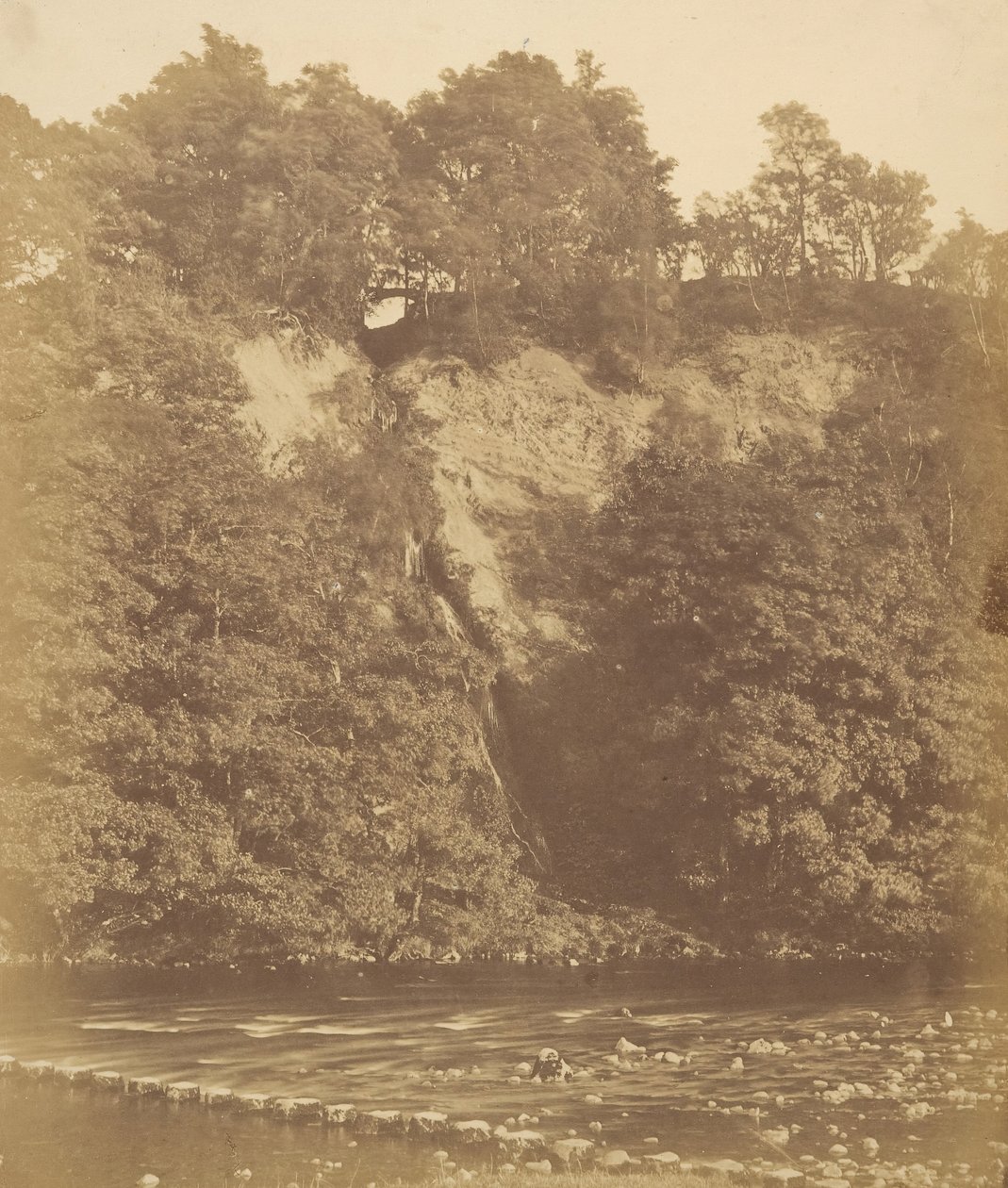 Bolton Priory. Stepping Stones, 1850-talet. av Joseph Cundall