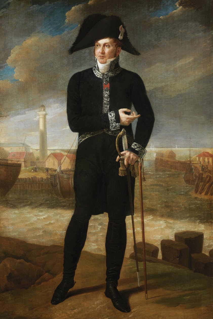 Porträtt av Bernard-Francois, Marquis de Chauvelin (olja på duk) av Joseph Denis Odevaere