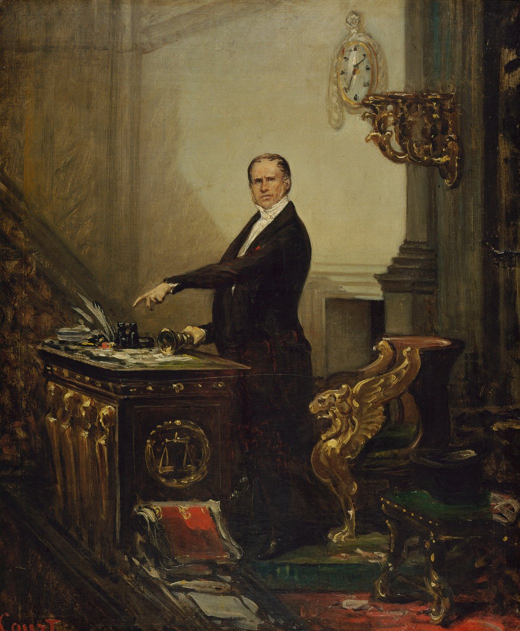 Porträtt av André Dupin 1783-1865, ca. 1850. av Joseph Desire Court