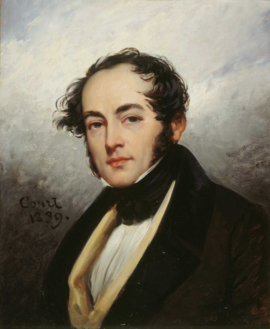 Porträtt av Paul de Kock 1793-1871, 1839. av Joseph Desire Court