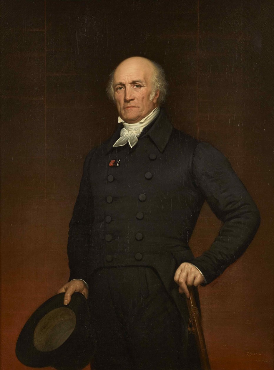 Porträtt av Pierre Francois Leonard Fontaine 1762-1853. av Joseph Desire Court