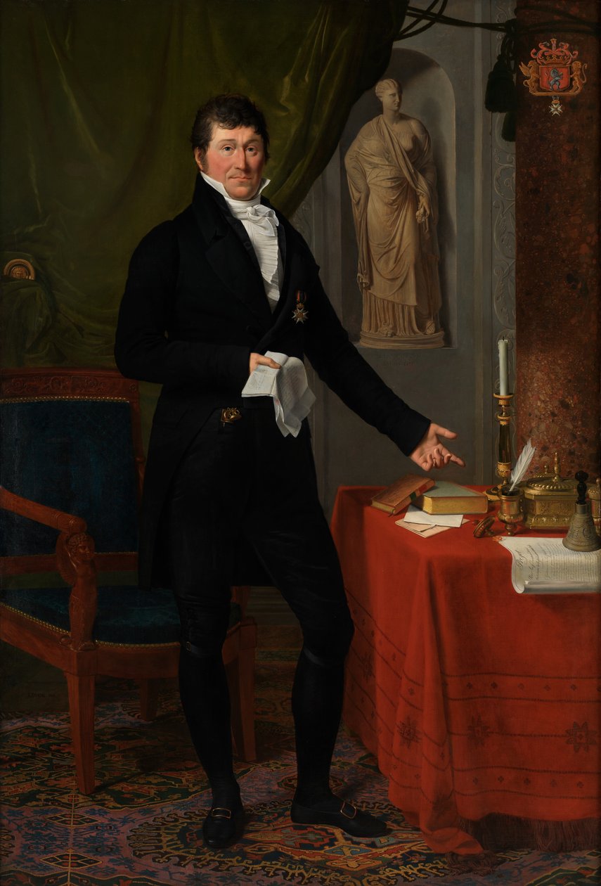 Porträtt av baron Charles-Louis de Keverberg de Kessel av Joseph Ducq