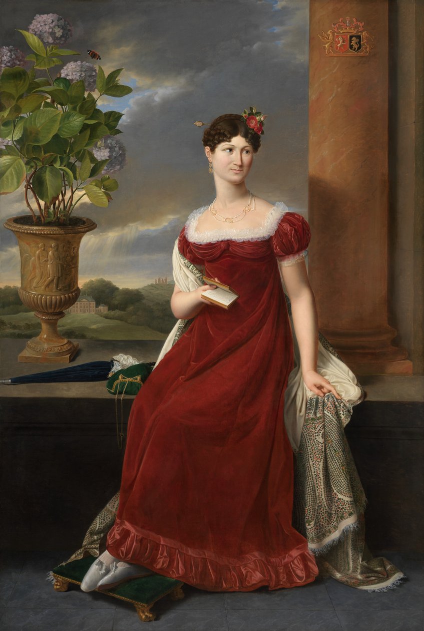 Porträtt av Mary Lodge (olja på duk) av Joseph Ducq