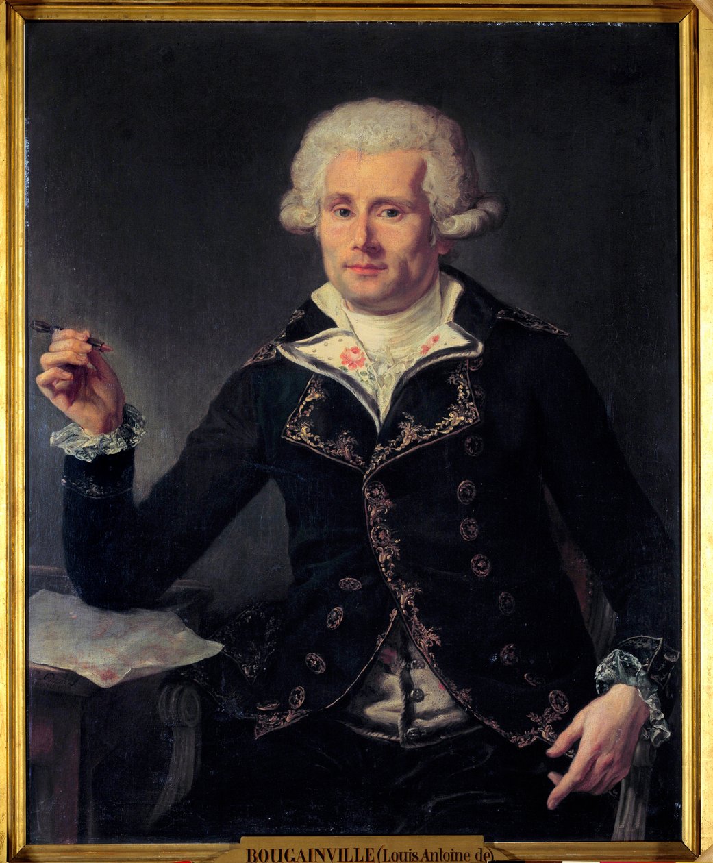 Porträtt av Louis Antoine, greve av Bougainville (1729-1811). Målning av Joseph Ducreux (1735-1802). 1793. Dim 0,91x0,72. Musée du Chateau, Versailles. - Porträtt av Louis Antoine, greve av Bougainville (1729-1811). Målning av Joseph Ducreux (1735-1802) av Joseph Ducreux