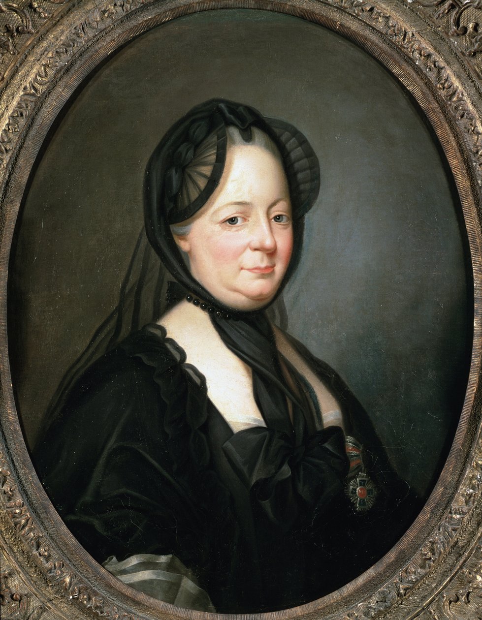 Porträtt av Marie Therese av Österrike, kejsarinna och drottning av Ungern och Böhmen (olja på duk av Joseph Ducreux