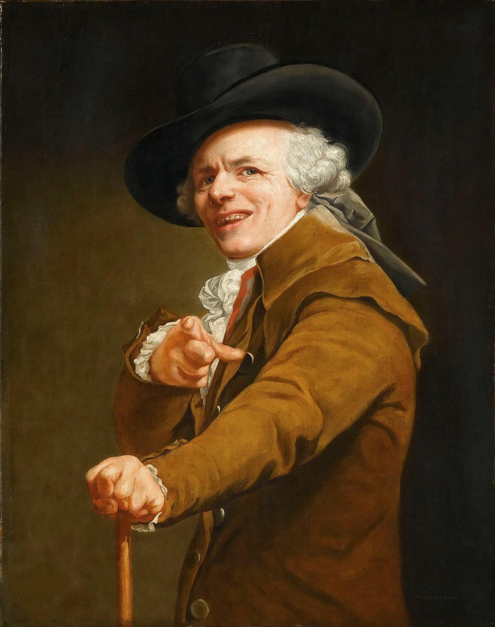 Självporträtt av konstnären i skepnad av en hånare, ca. 1793. av Joseph Ducreux