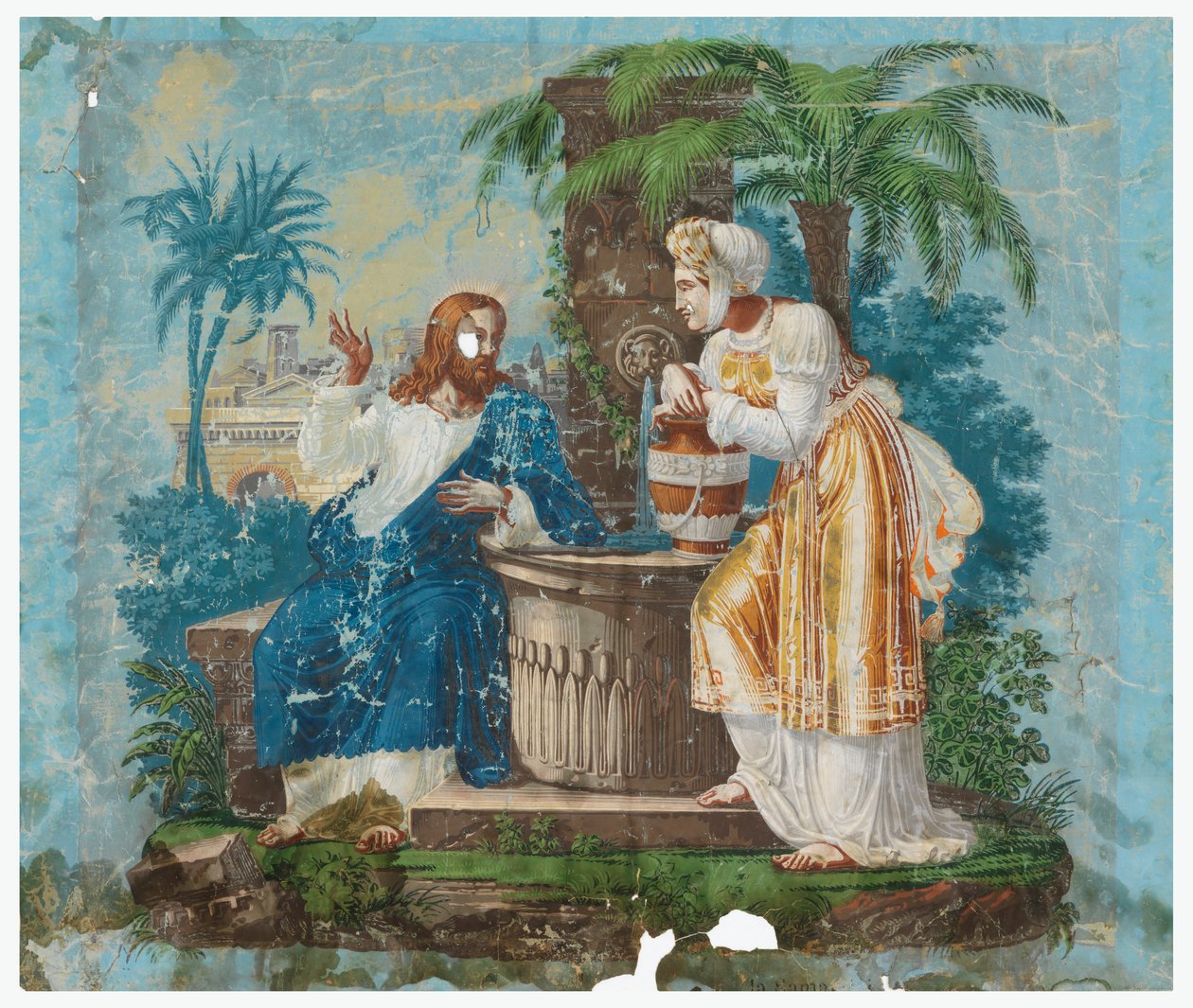 Kristus och Samariens kvinna av Joseph Dufour et Cie.