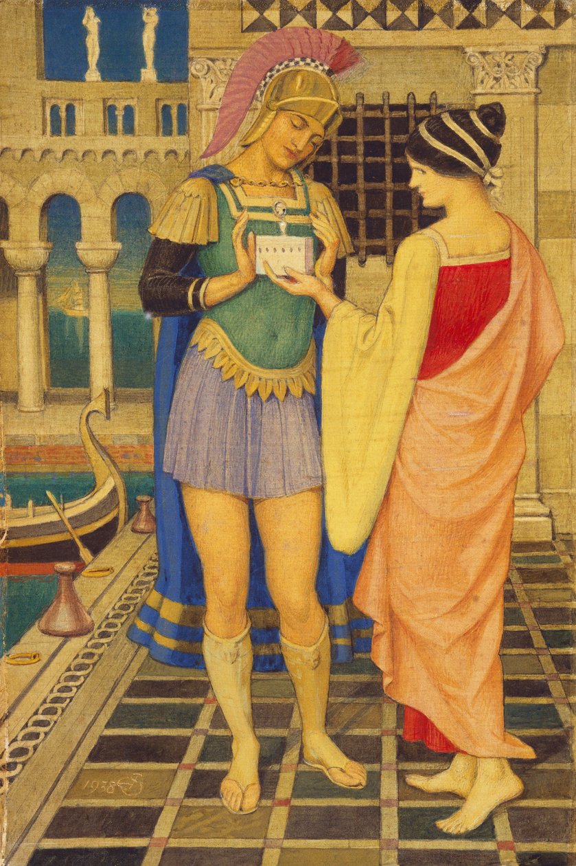 En romersk gladiator och hans fru av Joseph Edward Southall