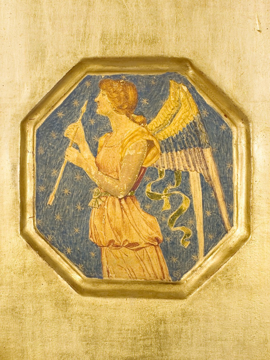 Ängel med pil, detalj från Crystofore av Joseph Edward Southall