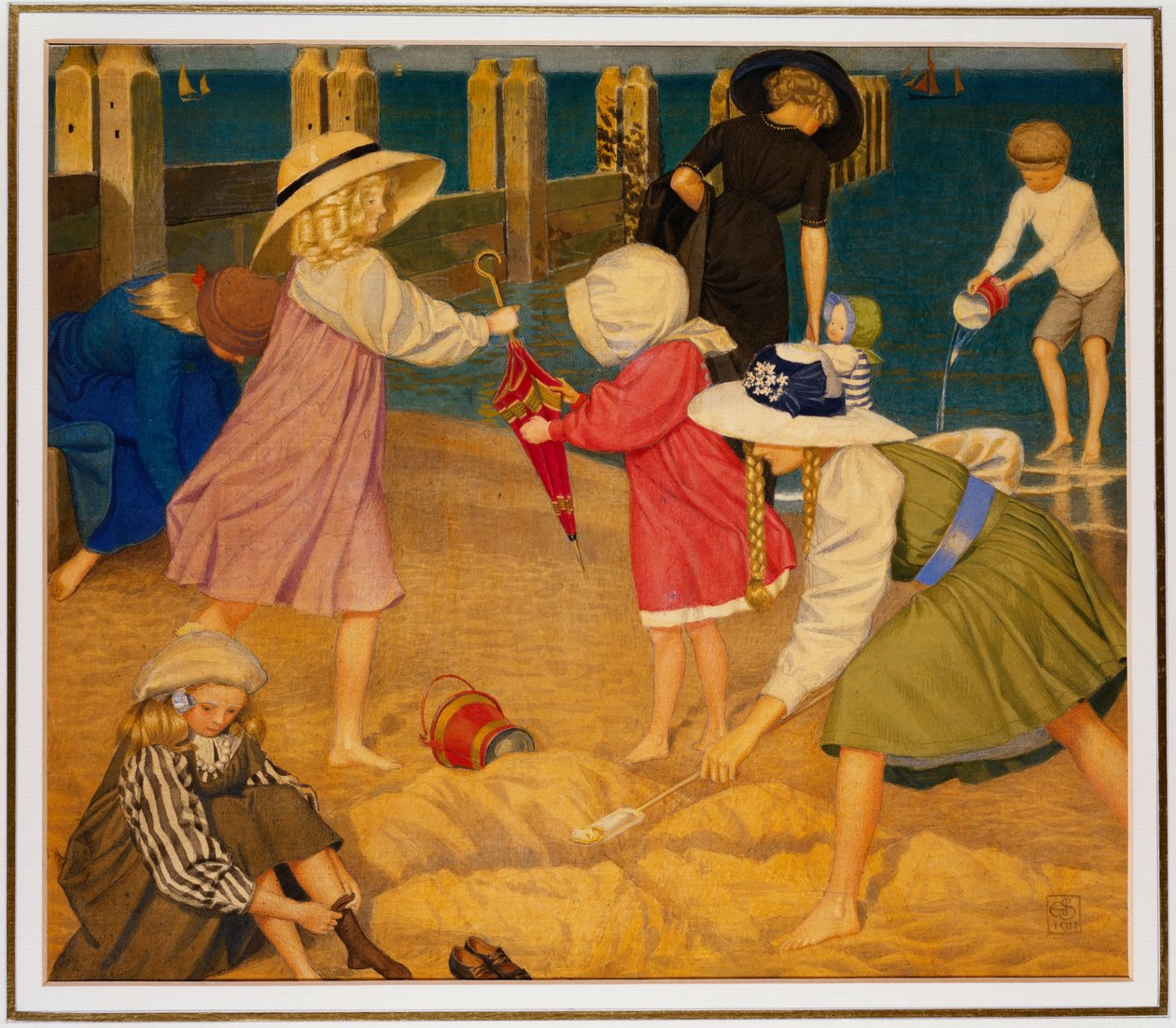 På stranden, Southwold av Joseph Edward Southall
