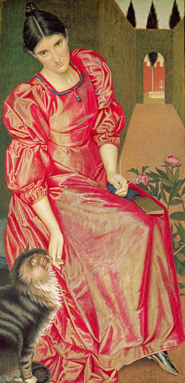 Den instängda trädgården, 1898 (wc) av Joseph Edward Southall