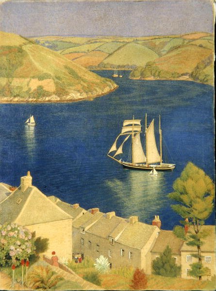 Den tremastade skonaren av Joseph Edward Southall
