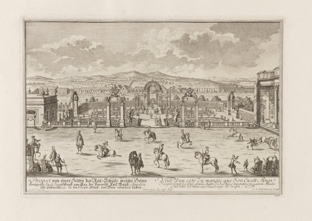 Greve Paars ridskola i Wien, 1719. av Joseph Emanuel Fischer von Erlach