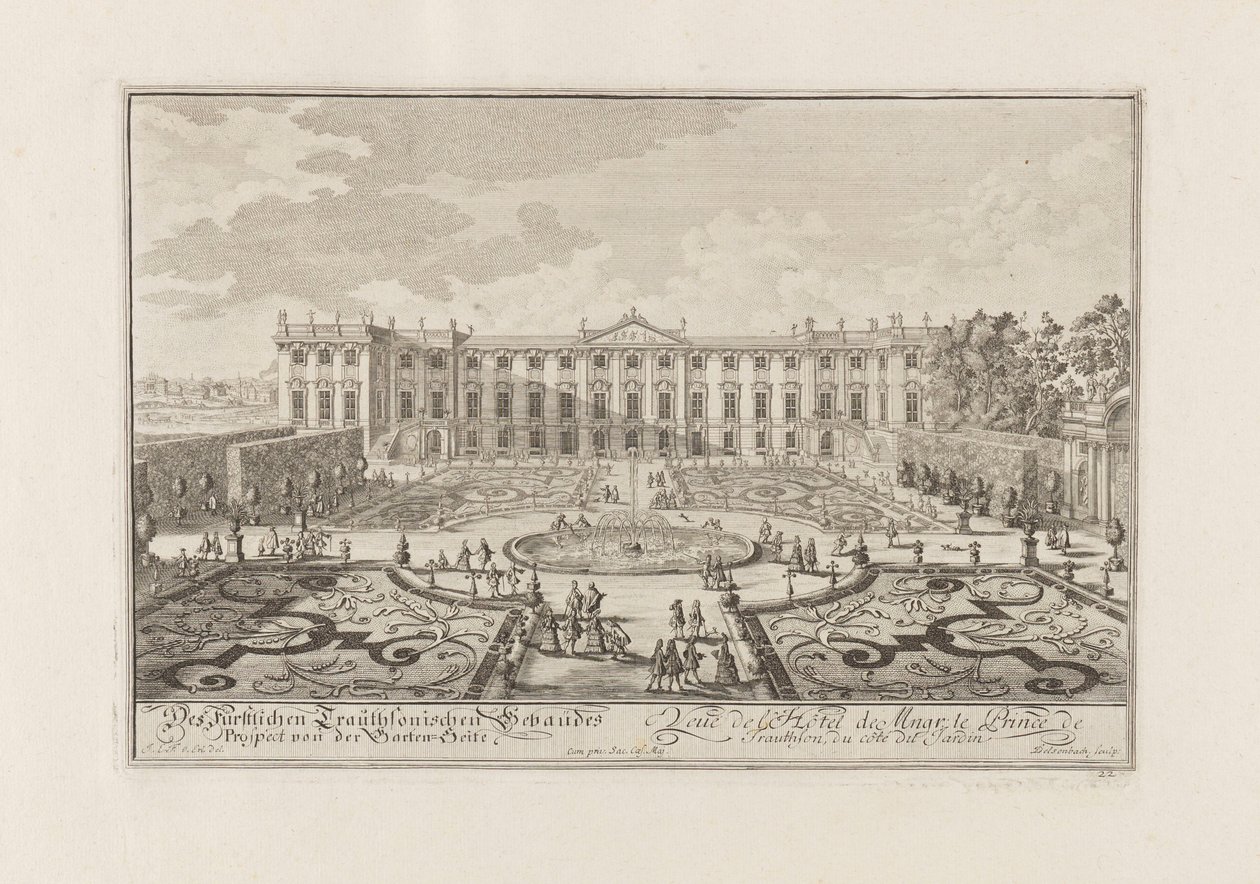 Palais Trautson i Wien, 1719. av Joseph Emanuel Fischer von Erlach
